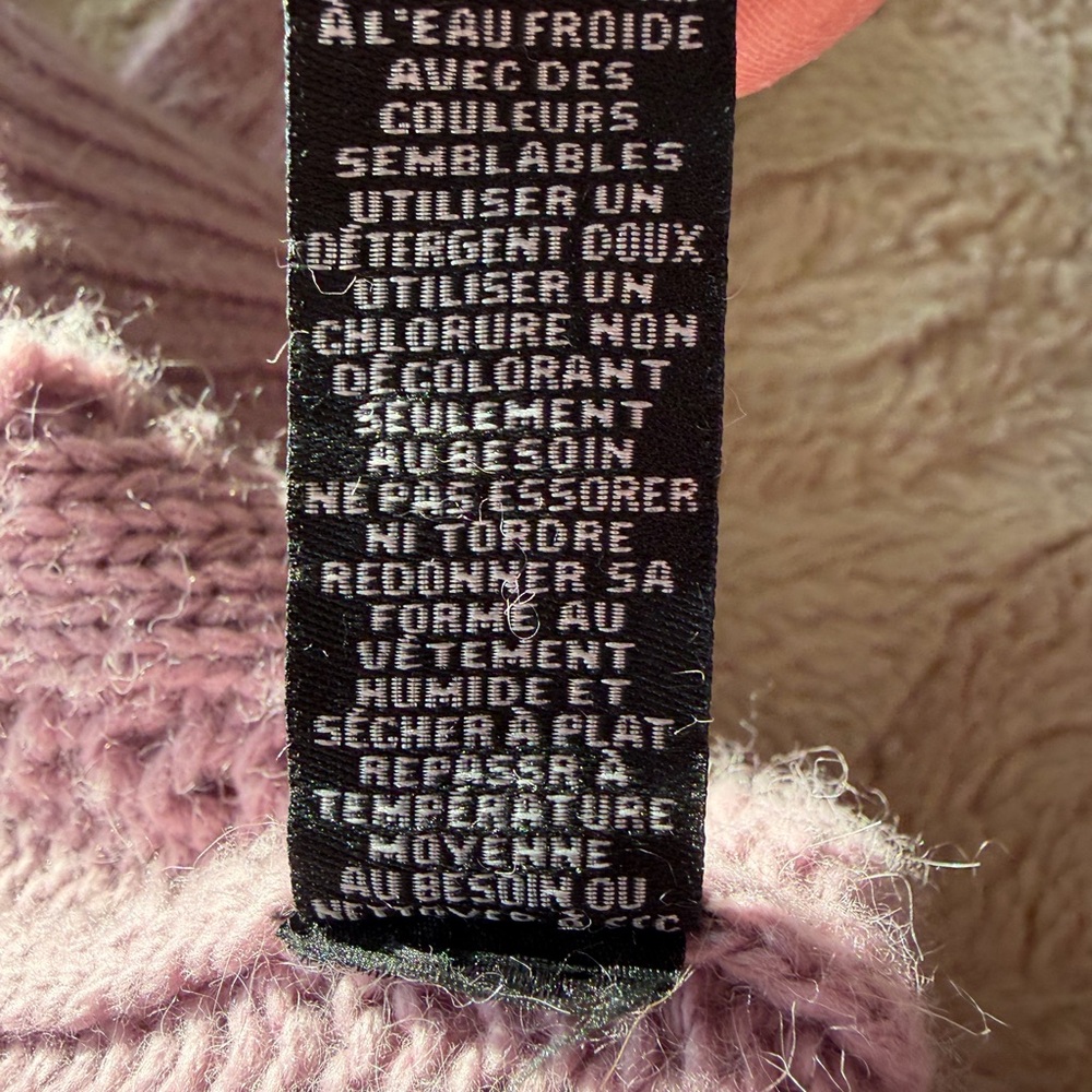 A. Giannetti Angora Blend Tie Front Cardigan Sweater Pink M/M - Picture 6 of 10